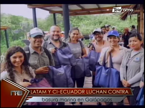 Latam y CI-Ecuador luchan contra basura marina en Galápagos