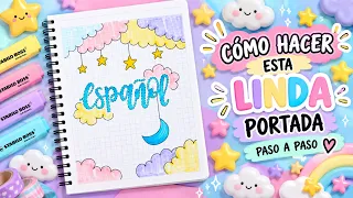 Haz una HERMOSA PORTADA de ESPAÑOL #regresoaclases #libretas #portada #ideas #fyp