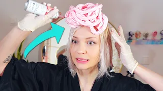Dyeing my hair pink...with whipped cream