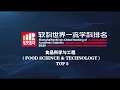 Global Top 5 Universities in Food Science Engineering 2020