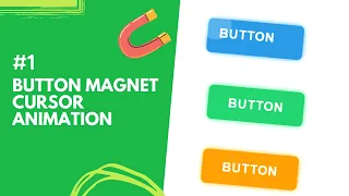Button Hover Magnet - Cursor Animation With CSS Javascript FreeCodeWeb