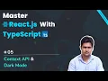 Context API and useContext Hook React With TypeScript in Hindi