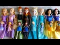 Download Lagu ASMR Most Popular Disney Princess Mattel Dolls / lots of colorful rainbow Dresses | unpacking toys