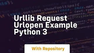 urllib request urlopen example python 3