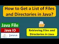How to Get a List of Files and Directories in Java Java File Java IO Java Tutorial