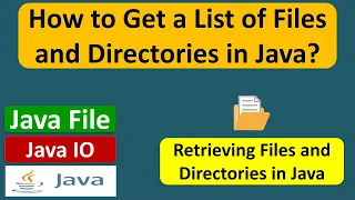 How to Get a List of Files and Directories in Java Java File Java IO Java Tutorial