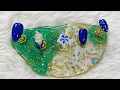 How to do 3D Flower Stone Nail Art at Home ll Royal Blue Nails 2026