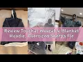 Review Touchat Wearable Blanket Hoodie Oversized Sherpa Fleece Sweatshirt Blanket with Giant Hood P