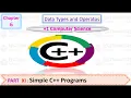 Chapter 6 Data Types and Operators PART XI