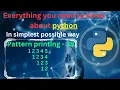 Pattern printing 38 Numbers - 14 pattern printing in python tutorial python full course