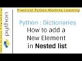 Python 3 Programming Tutorial - List Tutorial How to add a new element in nested list