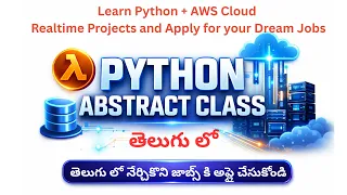 Python Abstract Class Made Simple for Beginners Aws Data Engineer In telugu