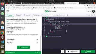 Remove all duplicates from a given string