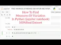 Find Variance Standard Deviation and Interquartile Range Using Python Measures of Variation