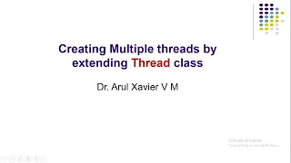 Creating Multiple Threads by extending Thread class in Java