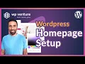 How to Setup a Homepage in WordPress