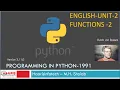 PYTHON ENGLISH FUNCTIONS-2 UNIT 3