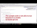 Probably the path to Git executable is not valid