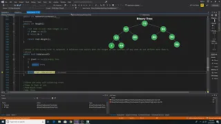 How to check if a binary tree is balanced in C