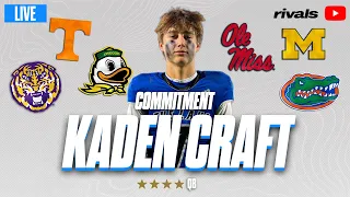 Kaden Craft LIVE COMMITMENT Top 10 QB Picks Between LSU UF Michigan Tennessee Ole Miss Oregon