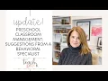 Classroom Management Suggestions from an Early Childhood Behavior Specialist