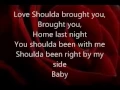 Toni Braxton Love shoulda Brought you home lyrics