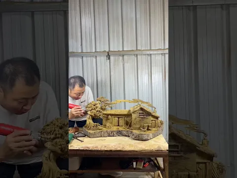 Satisfying Tiny Wooden House Construction! #Handmade #art #skill