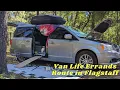VAN LIFE Errands Route in Flagstaff AZ Traveling in a Minivan Camper Conversion