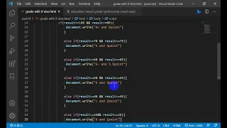 javascript grade with if else part-19