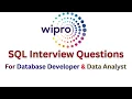 53 Wipro SQL Interview Questions for Database Developer and Data Analyst by PandeyGuruji