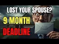 IRS WARNING You Have 9 Months After Your Spouse Dies Or You Could Lose Everything