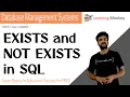 EXISTS and NOT EXISTS in SQL Lesson 88 DBMS Learning Monkey