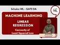 Linear Regression - Convexity of Least Square Loss Machine Learning GATE DA