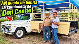 Así quedó de bonita la camioneta de Don Canito 