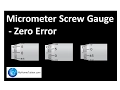 Lagu Micrometer Screw Gauge - Zero Error | Introduction to Physics