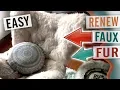 How to Deep Clean and Fix Faux Fur Chairs Pillows and Plush Toys - DIY
