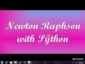 Newton Raphson Numerical Method with Math Parser in Python