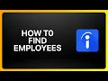 How To Find Employees On Indeed Tutorial