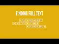 Finding Full Text