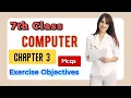 7th Class Computer Science Chapter Exercise Objectives MCqs