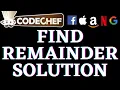Find Remainder CodeChef Beginners Problems Python