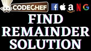 Find Remainder CodeChef Beginners Problems Python