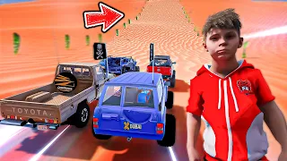 اكبر تحدي صحراء بالسيارات الصحراوية 😱🔥!! | فلم قراند