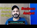 BA Boolean Search String Recruitment Training Staffing Gaur