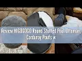 Review HIGOGOGO Round Stuffed Pouf Ottoman Corduroy Poufs with Foam Chunk Filling Furry and Fluffy