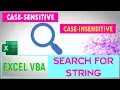 Excel VBA - Case-sensitive and Case-insensitive Search