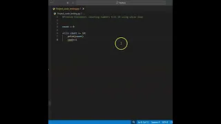 Counting numbers from 1 to 10 in Python using while loops