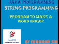 Program to make a word unique