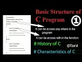 Basic Structure of C C Programming in Tamil History Characteristics of C