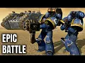 WARHAMMER 40K MASSIVE BATTLE - Ultramarines vs Tau Empire | Men of War: 40K Mod (4K UltraHD)